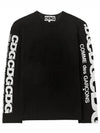 logo long sleeve t-shirt black - COMME DES GARCONS - BALAAN 2