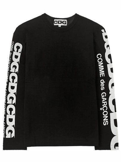 Logo Print Long Sleeve T-Shirt Black - COMME DES GARCONS - BALAAN 2