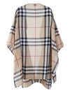 Check Cotton Cape Beige - BURBERRY - BALAAN 3