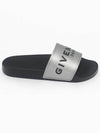 Logo Slide Slippers Silver - GIVENCHY - BALAAN 3