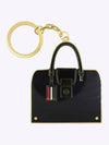 Mr Tom bag key holder black gold - THOM BROWNE - BALAAN.