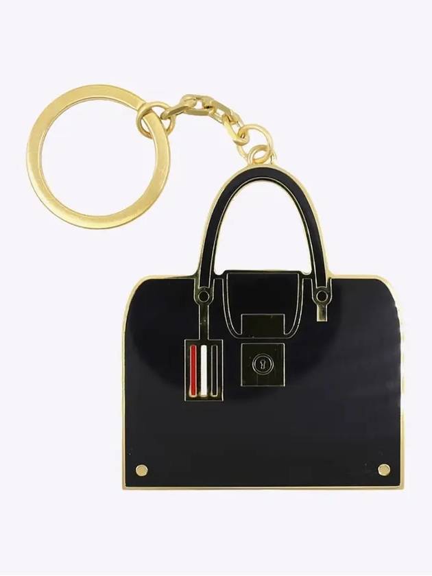 Mr Tom Bag Key Holder Black Gold - THOM BROWNE - BALAAN 3