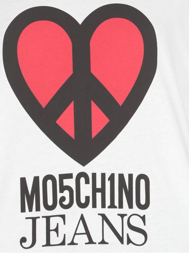 short sleeve t-shirt 07103262 4001 WHITE - MOSCHINO - BALAAN 3