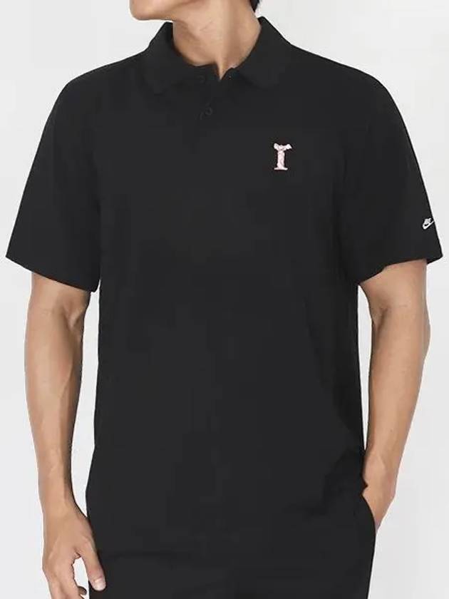 Logo Cotton Polo Shirt Black - NIKE - BALAAN 2