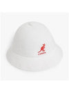 K3407 WHITE Bermuda casual big logo bucket hat - KANGOL - BALAAN 5