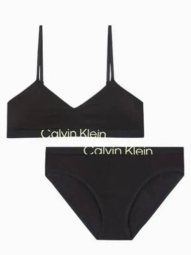 Underwear Women s Future Shift Cotton AF Hook Eye Bralette Set Black - CALVIN KLEIN - BALAAN 1