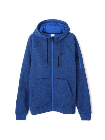 Full Zip-Up Fitness Hooded Jacket Blue - NIKE - BALAAN 1