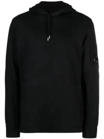 Men's Lens Wappen Fleece Hoodie Black - CP COMPANY - BALAAN 2