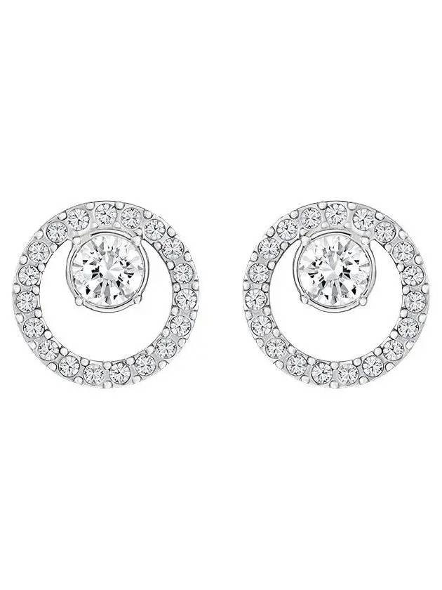 Constella Stud Earrings Silver - SWAROVSKI - BALAAN 2