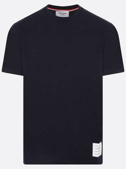 Men's 4 Bar Short Sleeve T-Shirt Navy - THOM BROWNE - BALAAN 2