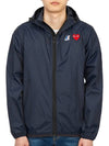 Small Heart Wappen Windbreaker Navy - COMME DES GARCONS - BALAAN 3