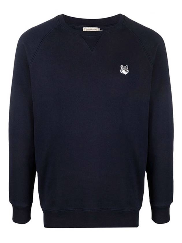 Grey Fox Head Patch Classic Sweatshirt Navy - MAISON KITSUNE - BALAAN 3