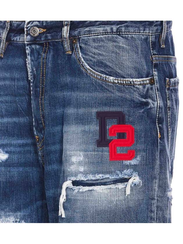 Denim Straight Pants S74LB1435S30309 470 - DSQUARED2 - BALAAN 4