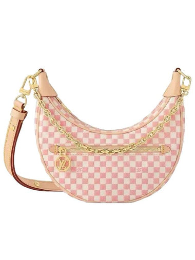 Loop Damier Vernis Shoulder Bag Blush Red - LOUIS VUITTON - BALAAN 1