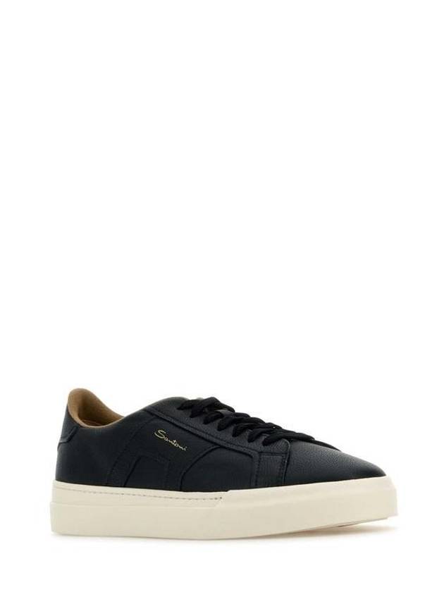 Logo Print Low Top Sneakers Black - SANTONI - BALAAN 3