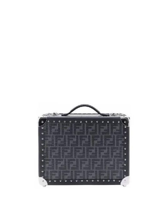 FF Logo Pattern Suit Case Luggage Bag Black - FENDI - BALAAN 2