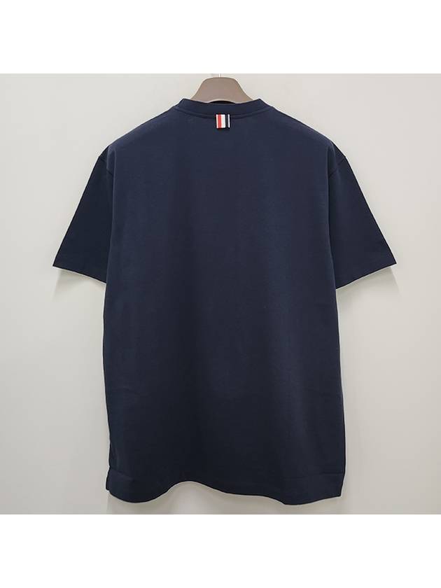 Hector Patch Short Sleeve T-Shirt Navy - THOM BROWNE - BALAAN 3