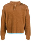 Le Neve Fluffy Long Sleeve Polo Shirt Light Brown - JACQUEMUS - BALAAN 1