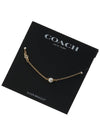 Classic Crystal Pearl Slider Bracelet Gold - COACH - BALAAN 9