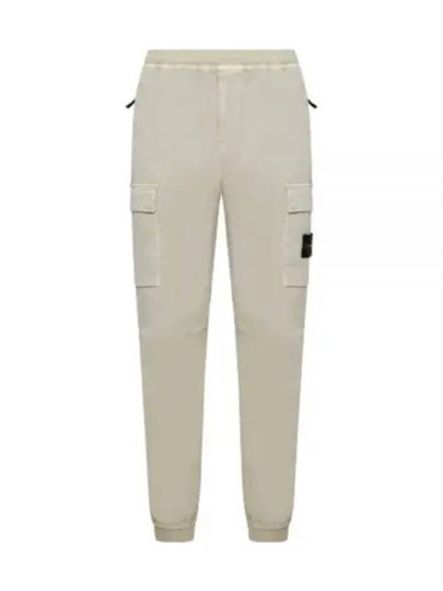 Stretch Cotton Cargo Straight Pants White - STONE ISLAND - BALAAN 2