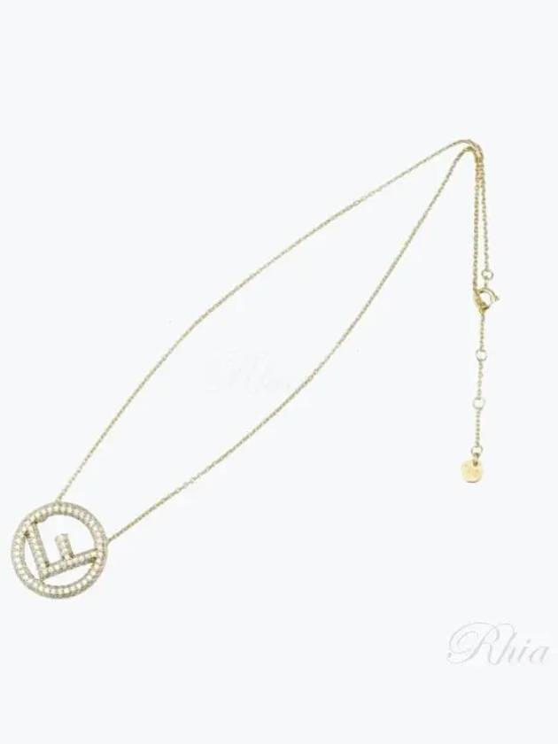 F Logo Pendant Necklace Gold - FENDI - BALAAN 2