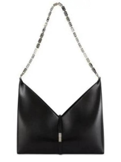 Cutout Chain Large Leather Shoulder Bag Black - GIVENCHY - BALAAN 2