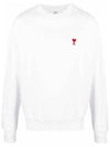 Small Heart Logo Sweatshirt White - AMI - BALAAN 2