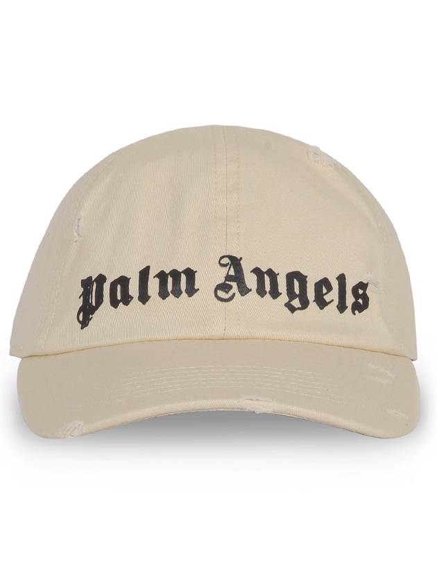 Logo Ball Cap Ivory - PALM ANGELS - BALAAN 2