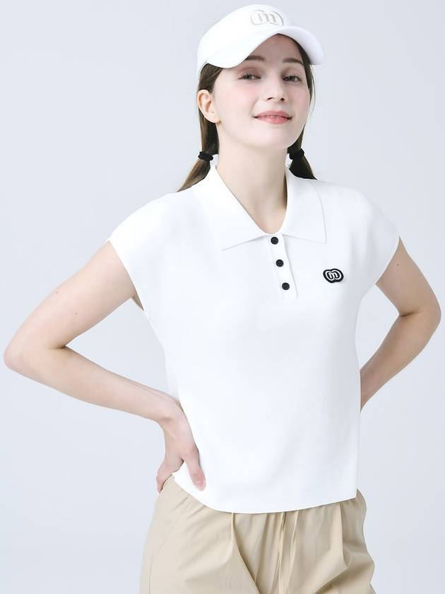 Cool Tetched Polo Collar White Stingray Fit Knit DO3242KT002 - DOYOUKNOWMC GOLF WEAR - BALAAN 2