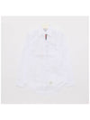 Button Down Cotton Oxford Long Sleeve Shirt White - THOM BROWNE - BALAAN 2