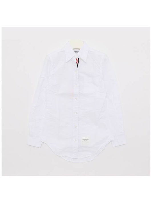 Button Down Cotton Oxford Long Sleeve Shirt White - THOM BROWNE - BALAAN 2