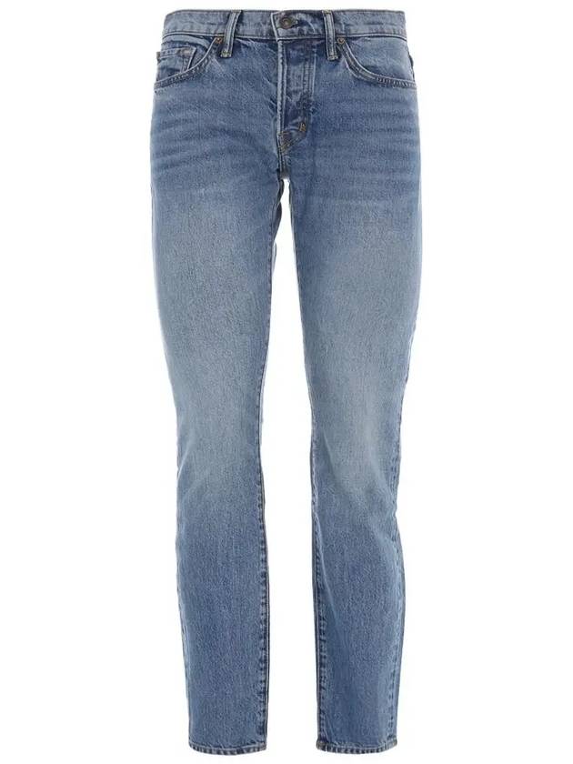 Logo Patch Straight Jeans Blue - TOM FORD - BALAAN 3