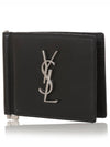 Monogram Money Clip Half Wallet Black - SAINT LAURENT - BALAAN 4