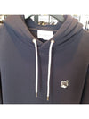 Grey Fox Head Patch Classic Cotton Hoodie Navy - MAISON KITSUNE - BALAAN 3