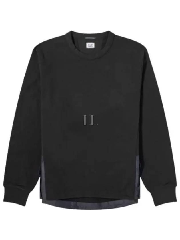 Metropolis Series Stretch Fleece Mix Pocket Sweatshirt Black - CP COMPANY - BALAAN 2