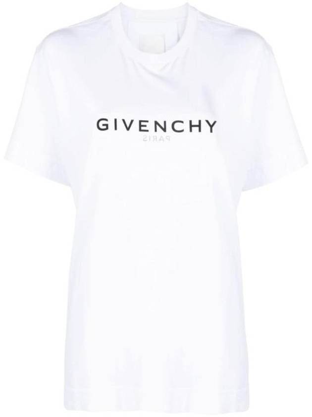 Logo Crew Neck Short Sleeve T-Shirt White - GIVENCHY - BALAAN 1