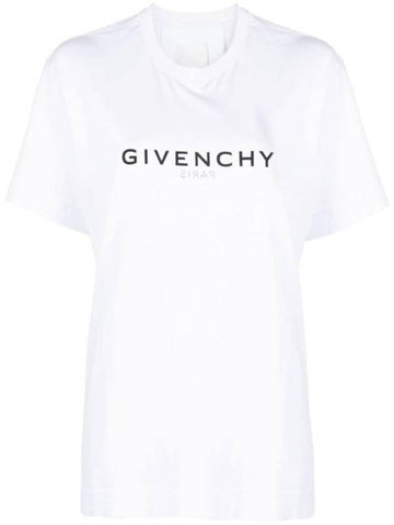 Logo Crew Neck Short Sleeve T-Shirt White - GIVENCHY - BALAAN 1