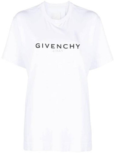 Logo Crew Neck Short Sleeve T-Shirt White - GIVENCHY - BALAAN 1