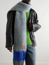 Mohair Wool Scarf Grey Blue - LOEWE - BALAAN 3