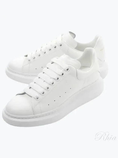 Oversized Leather Tab Low Top Sneakers White - ALEXANDER MCQUEEN - BALAAN 2