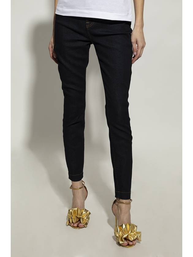 Women's Grace Stretch Denim Skinny Jeans Deep Blue - DOLCE&GABBANA - BALAAN 4