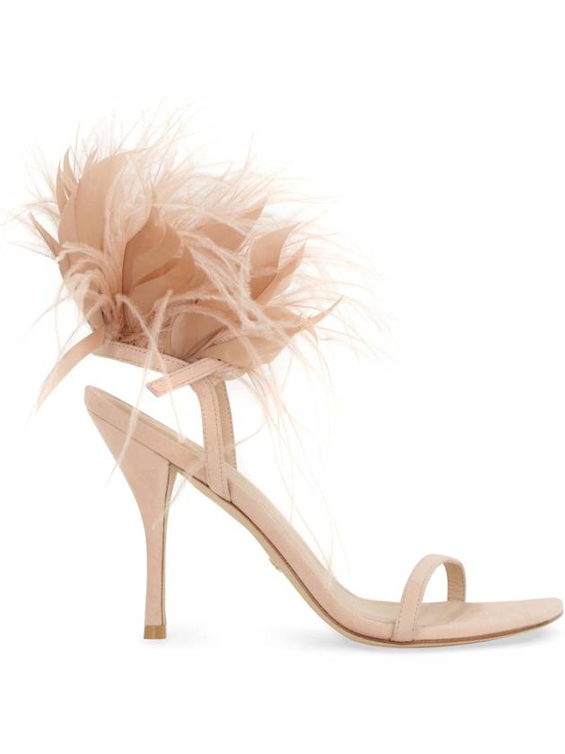 Stuart Weitzman Plume Suede Sandals - STUART WEITZMAN - BALAAN 2