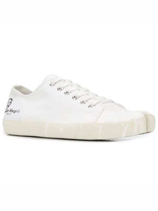 Men's Painted Tabi Stitch Tabi Low Top Sneakers White - MAISON MARGIELA - BALAAN 2