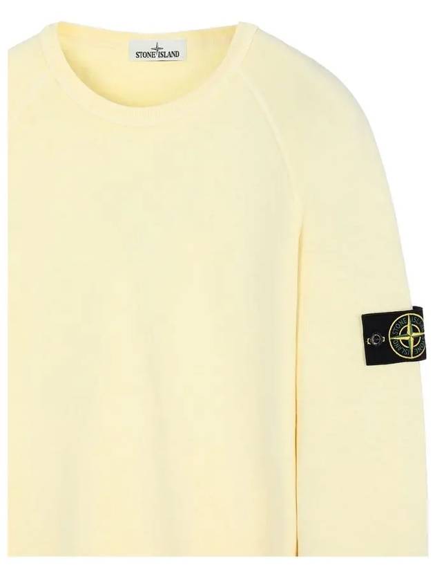 Wappen Patch Round Sweatshirt Lemon Yellow - STONE ISLAND - BALAAN 5