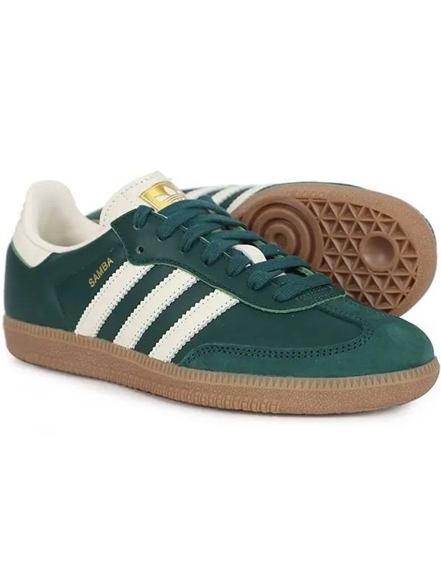 Samba OG Leather Low Top Sneakers Collegiate Green - ADIDAS - BALAAN 3