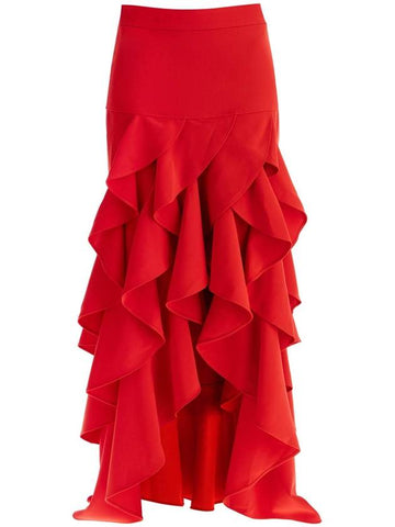 asymmetric skirt with ruffles - MOSCHINO - BALAAN 1