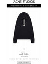 Face Logo Patch Cotton Hoodie Black - ACNE STUDIOS - BALAAN 3