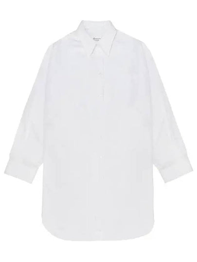 Women's Cotton Poplin Overfit Shirt Short Dress White - MAISON MARGIELA - BALAAN 2