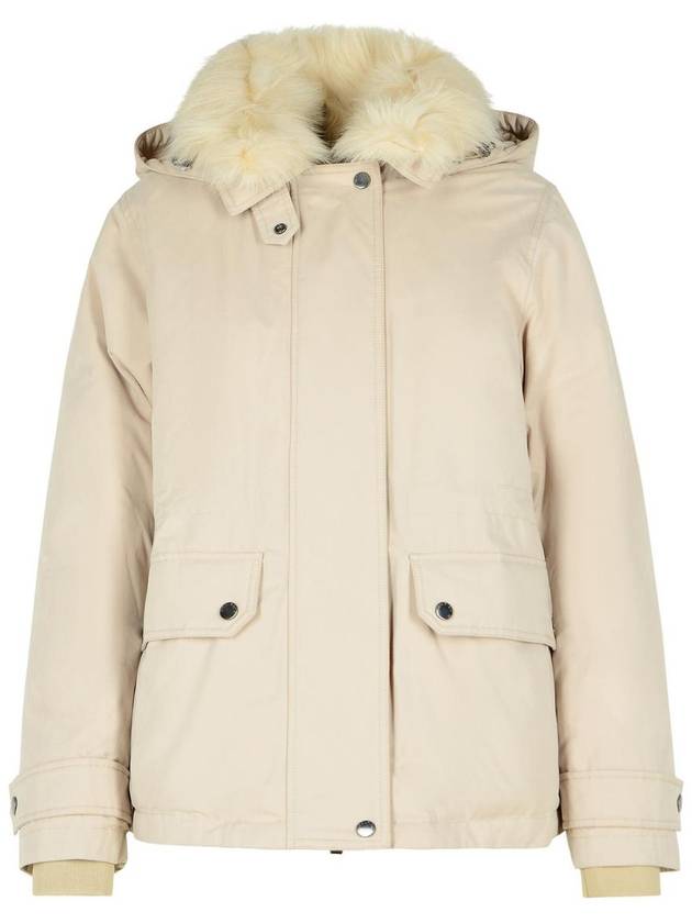 Woolrich 'Artic' Short Parka In Beige Cotton Blend - WOOLRICH - BALAAN 1