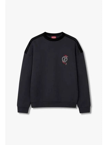 Men s Dragon Logo Easy Sweatshirt Navy - GIORGIO ARMANI - BALAAN 1